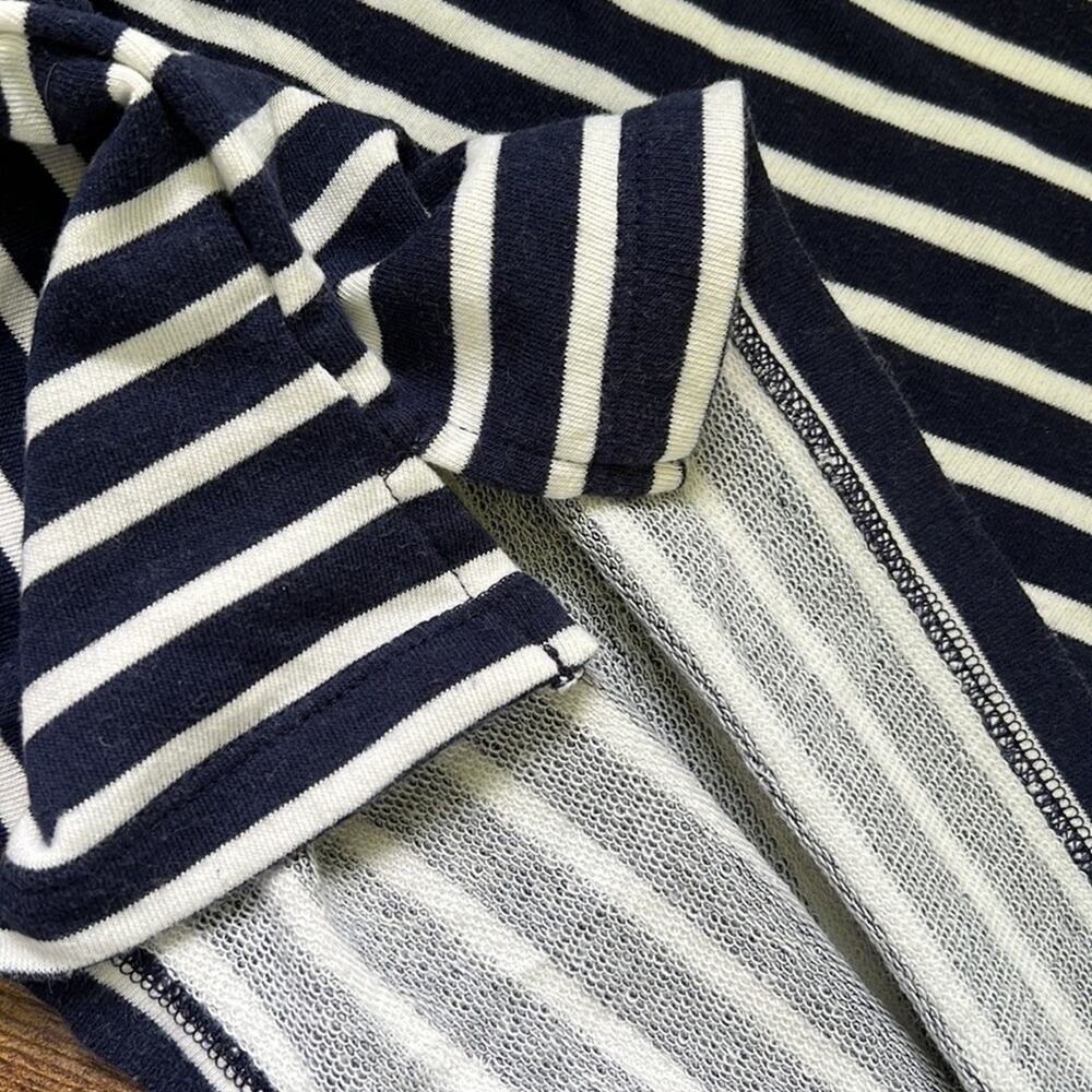 Old Navy XXL Navy & White Striped Ruffled Long Sleeve Sweater - Picture 8 of 10